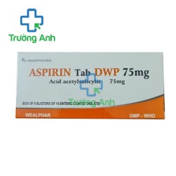 Aspirin Tab DWP 75mg Wealphar - Thuốc dự phòng nhồi máu cơ tim
