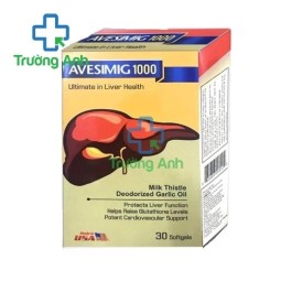 Avesimig 1000 Invapharm - Hỗ trợ tăng cường chức năng gan hiệu quả