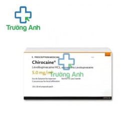 Chirocaine 5mg/ml - Thuốc gây tê Levobupivacaine HCL hiệu quả 