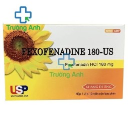 Fexofenadine 180-US - Thuốc điều trị viêm mũi dị ứng theo mùa (10 hộp)