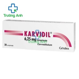 Karvidil 6.25mg Grindeks - Thuốc điều trị tăng huyết áp hiệu quả