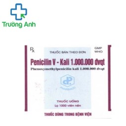 Penicilin V Kali 1.000.000 đ.v.q.t. Pharbaco - Thuốc điều trị nhiễm khuẩn hiệu quả