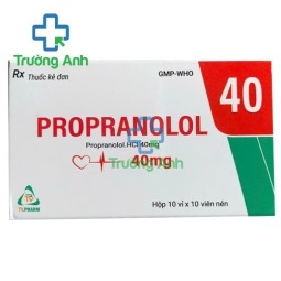 Propranolol Teva 40mg - Thuốc điều trị tăng huyết áp hiệu quả