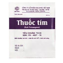 Thuốc Tím 1g - Dùng để sát khuẩn, tẩy uế của Hóa dược Việt Nam