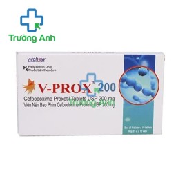 V-Prox 200mg - Thuốc kháng sinh diệt khuẩn Cephalosporin của Ấn Độ