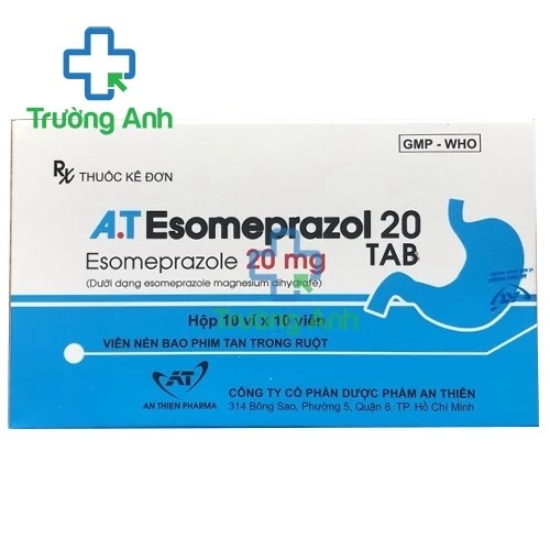 A.T Esomeprazol 20 inj - Thuốc điều trị trào ngược dạ dày hiệu quả