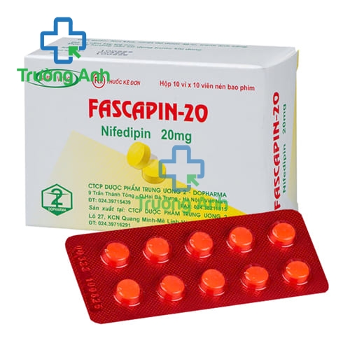 Fascapin-20 Dopharma - Thuốc điều trị cao huyết áp hiệu quả