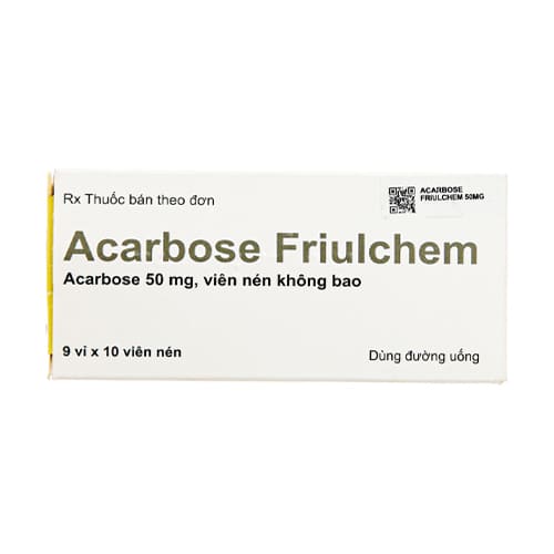 Acarbose Friulchem 50mg - Thuốc điều trị đái tháo đường tuýp 2 của Italy