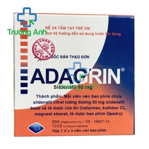 Adagrin 50mg - Thuốc điều trị rối loạn cương dương hiệu quả