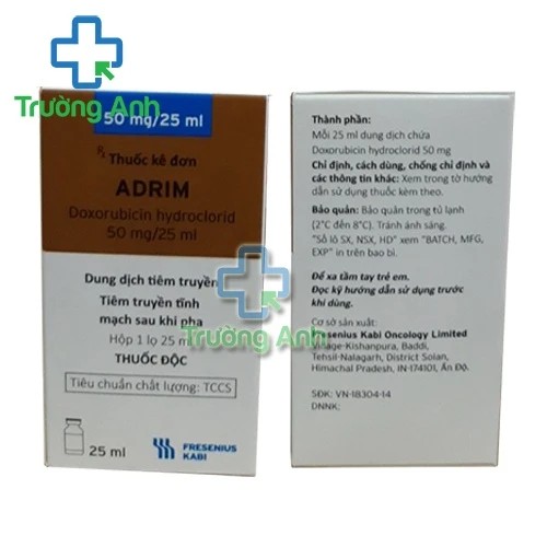 Adrim 50mg/25ml - Thuốc điều trị ung thư hiệu quả của Fresenius Kabi