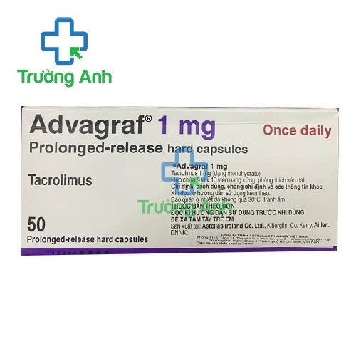 Advagraf 1 mg - Thuốc dự phòng thải ghép gan, thận ở người nhận trưởng thành.