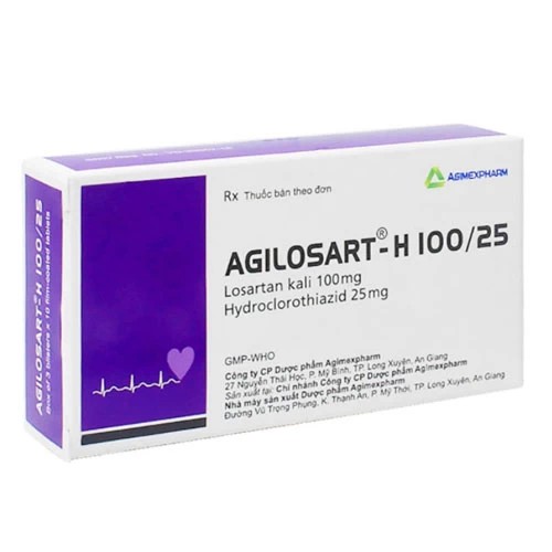 Agilosart-H 100/25 - Thuốc điều trị tăng huyết áp vô căn hiệu quả của Agimexpharm