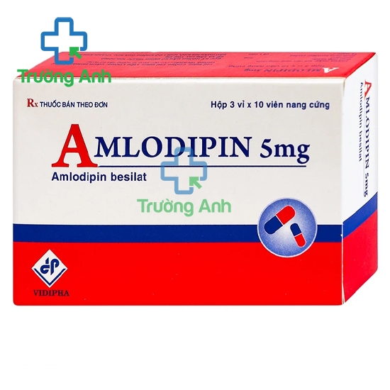 Amlodipin 5mg Vidipha - Thuốc điều trị tăng huyết áp và đau thắt ngực hiệu quả