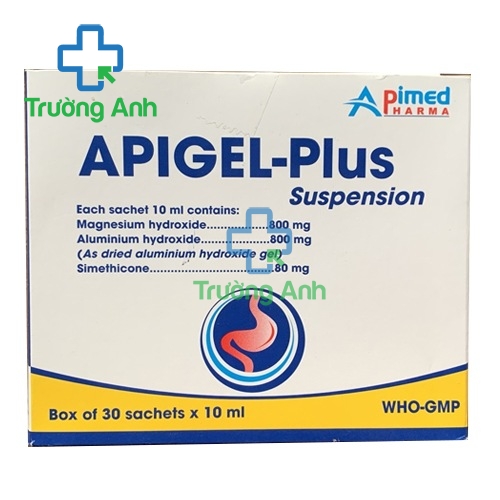 Apigel-Plus Apimed - Hỗ trợ điều trị viêm loét dạ dày tá tràng