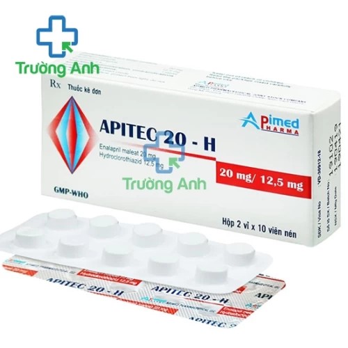 Apitec 20 - H - Thuốc điều trị tăng huyết áp, suy tim của Apimed