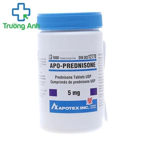 Apo Prednisone 5mg - Thuốc trị bệnh lý mạn tính hiệu quả
