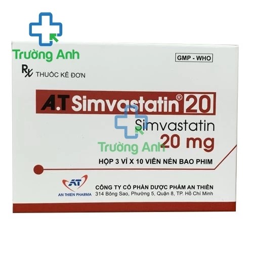 A.T Simvastatin 20mg - Thuốc điều trị tăng Cholesterol máu