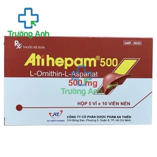 Atihepam 500 - thuốc điều trị các bệnh về gan L-ornithin-L-aspartat
