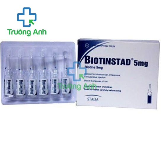 BiotinStad 5mg - Thuốc tiêm điều trị rụng tóc, viêm da của Stada