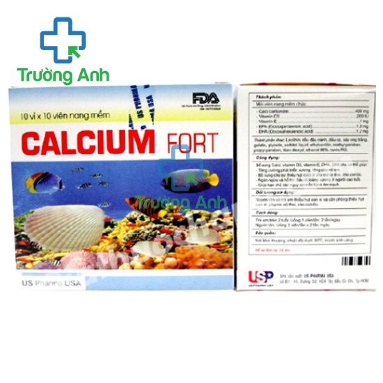Calcium Fort USP (vỉ) - Giúp bổ sung canxi, vitamin, DHA, EPA hiệu quả