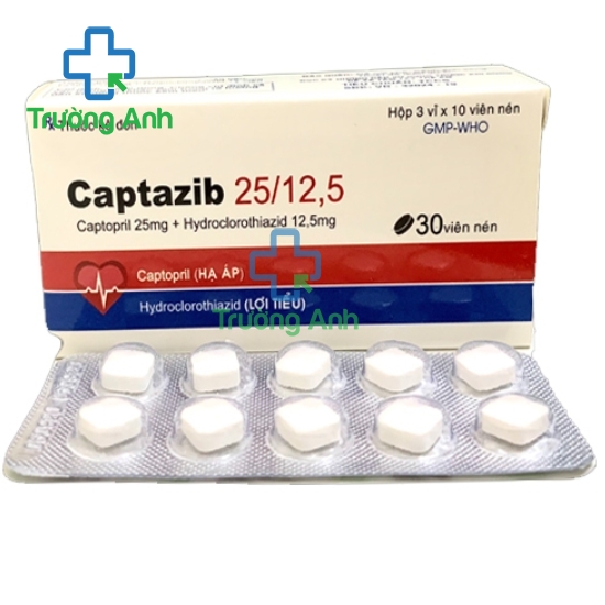 Captazib 25/12,5 - Điều trị bệnh tăng huyết áp hiệu quả của Tipharco