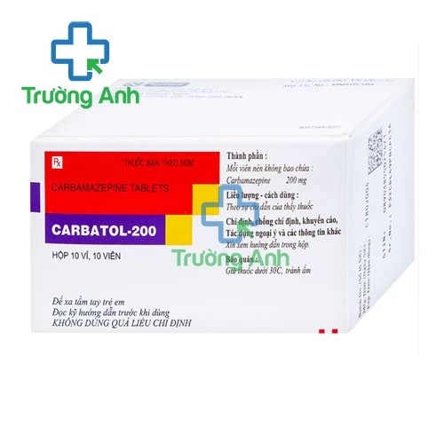 Carbatol 200mg - Thuốc trị động kinh, dự phòng cơn hưng trầm cảm