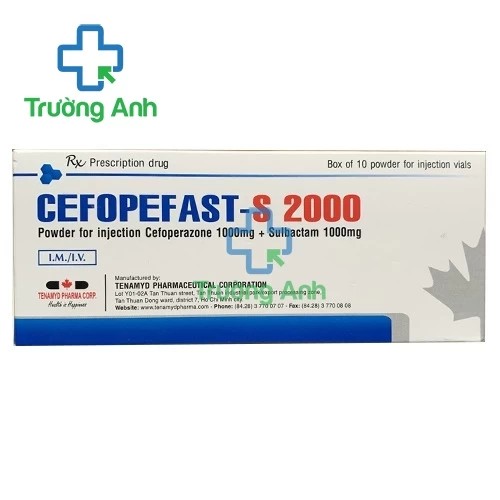 Cefopefast-S 2000 Tenamyd - Thuốc điều trị nhiễm khuẩn hiệu quả