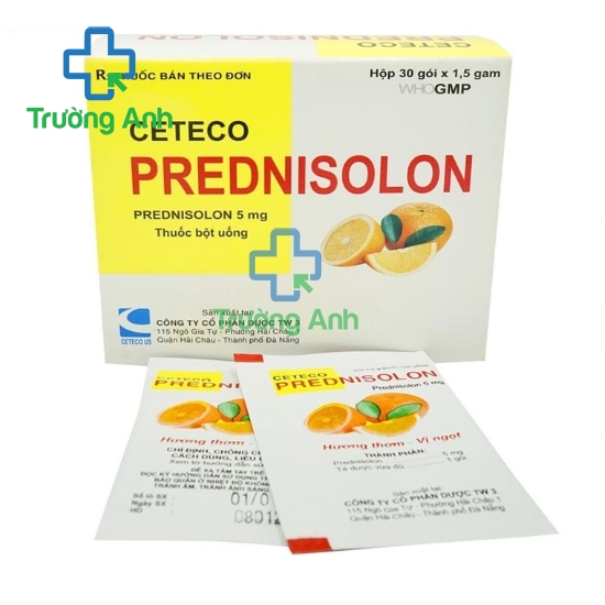 Ceteco Prednisolon TW3 (bột) - Thuốc chống viêm, ức chế miễn dịch