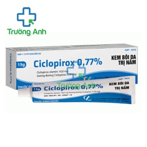 Ciclopirox 0,77% VCP 15g - Thuốc điều trị nấm da hiệu quả