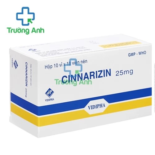 Cinnarizin 25mg Vidipha - Thuốc phòng say tàu xe hiệu quả