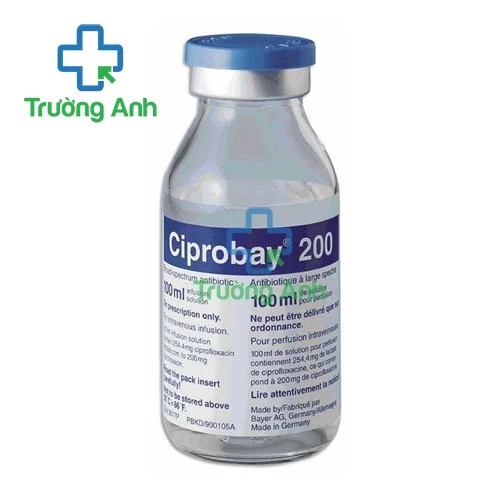 Ciprobay 200mg - Dịch truyền nhiễm trùng đường hô hấp hiệu quả của Đức