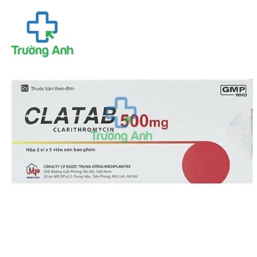 Clatab 500mg - Thuốc điều trị nhiễm khuẩn do vi khuẩn nhạy cảm hiệu quả 