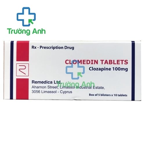 Clomedin Tablets 100mg Remedica - Thuốc điều trị tâm thần phân liệt
