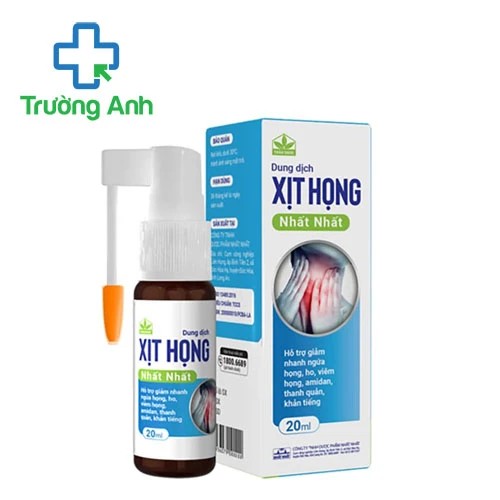 Dung dịch xịt họng Nhất Nhất 20ml hỗ trợ giảm ho, khản tiếng