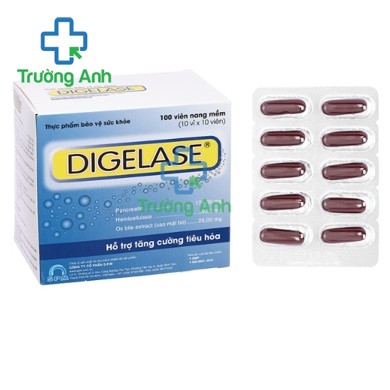 Digelase Hộp 100 Viên SPM - Hỗ trợ giảm đầy hơi, khó tiêu hiệu quả