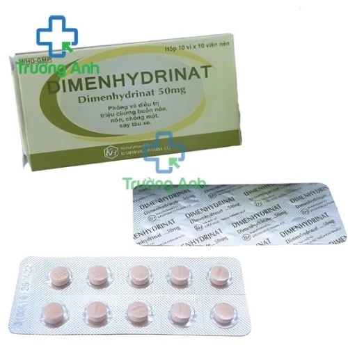 Dimenhydrinat 50mg Khapharco - Thuốc điều trị chứng say tàu xe hiệu quả