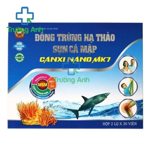 Đông trùng hạ thảo Sụn cá mập canxi nano MK7 Tadaphaco - Hỗ trợ bổ sung dưỡng chất cho khớp hiệu quả