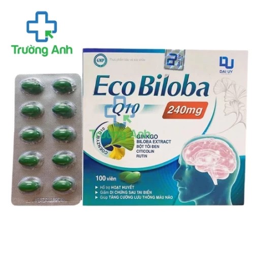 Eco Biloba Q10 240mg Đại Uy - Hỗ trợ tăng cường lưu thông máu não hiệu quả