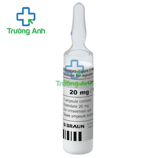 Etomidate - Lipuro 20mg/10ml B.Braun - Thuốc gây mê hiệu quả