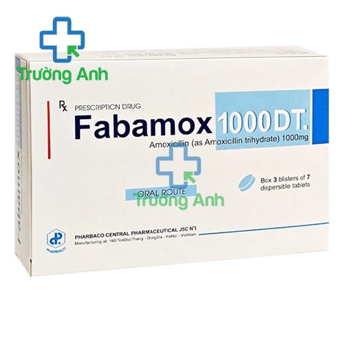 Fabamox 1000 DT - Thuốc điều trị nhiễm khuẩn hiệu quả của Pharbaco