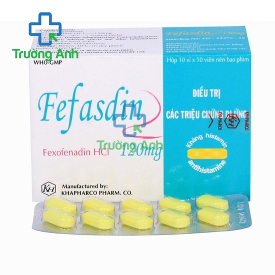 Fefasdin 120- Thuốc điều trị viêm mũi dị ứng, viêm họng của Khapharco