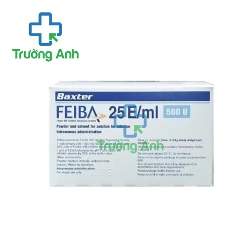 Feiba 25E/ml 500IU - Thuốc điều trị bệnh máu khó đông trong phẫu thuật của Austria