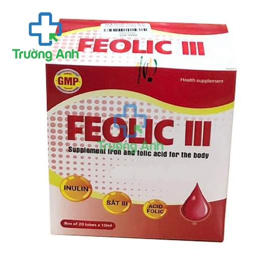 Feolic III Viheco - Hỗ trợ giảm nguy cơ thiếu máu do thiếu sắt