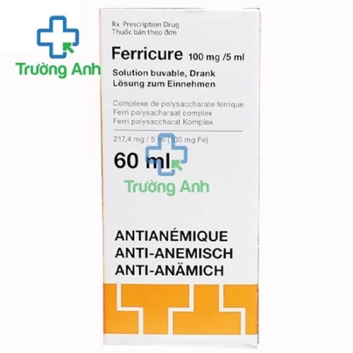 Ferricure 100mg/5ml - Giúp điều trị thiếu máu và thiếu sắt hiệu quả của Bỉ