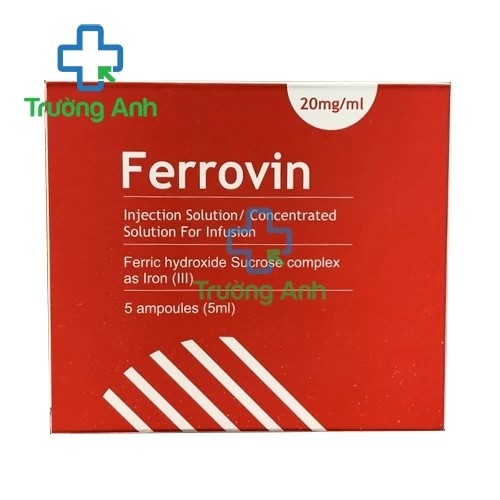 Ferrovin 20mg/ml 5ml thuốc phòng và điều trị bệnh thiếu máu