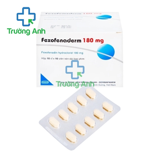 Fexofenaderm 180mg Hasan - Thuốc điều trị viêm mũi dị ứng