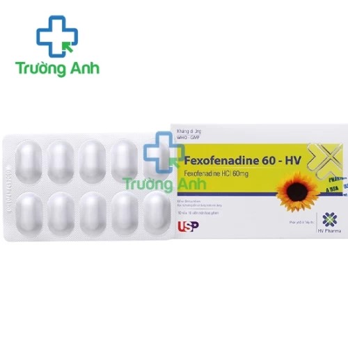 Fexofenadine 60 - HV USP (vỉ) - Thuốc điều trị viêm mũi dị ứng hiệu quả