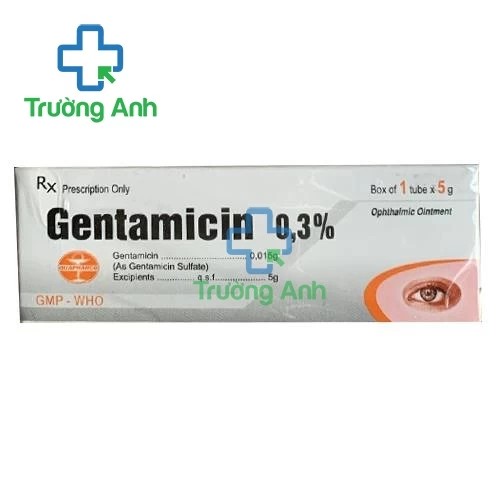 Gentamicin 0.3% Quapharco - Thuốc mỡ tra mắt (10 hộp)