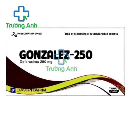 Gonzalez-250 - Thuốc điều trị ngộ độc sắt và thải sắt hiệu quả