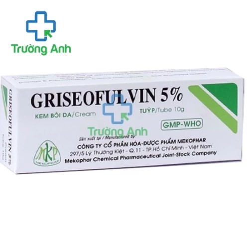 Griseofulvin 5% Mekophar - Thuốc điều trị nhiễm nấm ngoài da hiệu quả